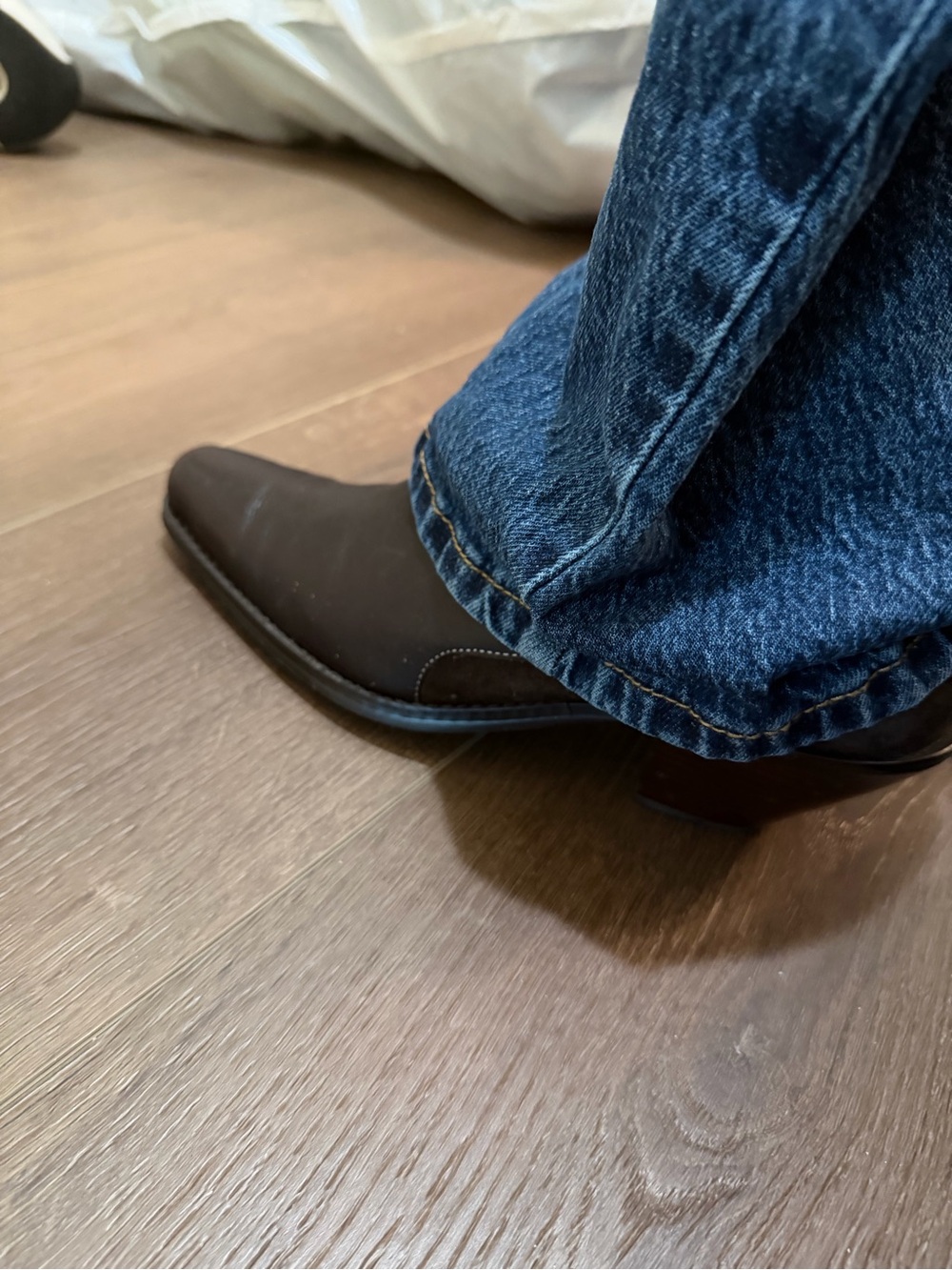 Coldwater Creek Brown Leather Ankle Boots | Western Style Booties